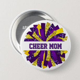 Cheer Mom Button Pin
