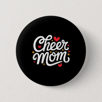 Cheer Mom Cute Cheerleading Mother  6 Cm Round Badge
