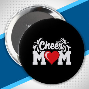 Cheer Mom - High School Cheerleader - Cheerleading 10 Cm Round Badge