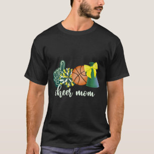 Cheer Mom Sketll Shirt Cheer Cheerleading Women Gi