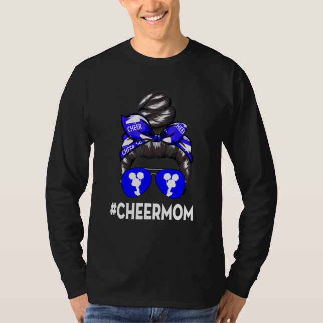 Cheer Mother Mama Parents Cheerleading Mum Messy B T-Shirt (Front)