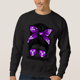 Cheer Mother Mama Puple Megaphone Cheerleading Mom Sweatshirt