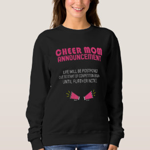 Cheer Mum Announcement For Women Cheerleaders Girl Sweatshirt