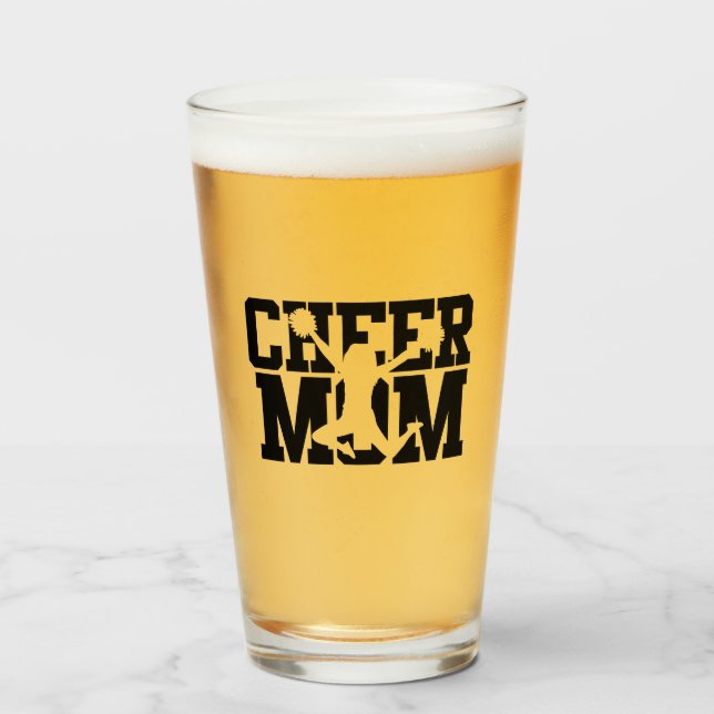 Cheer Mum Beer Glass (Front Filled)