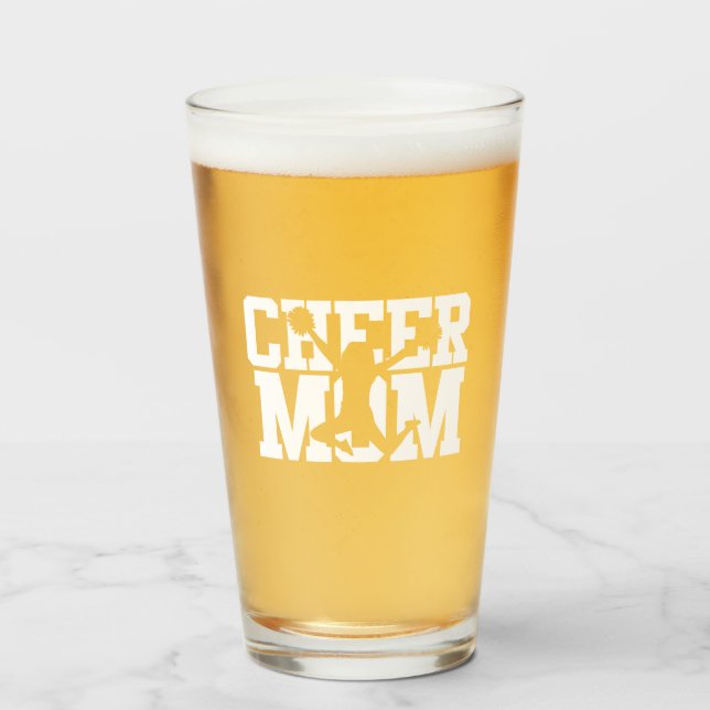 Cheer Mum Beer Glass (Front Filled)