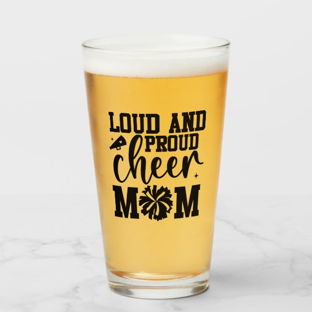 Cheer Mum Beer Glass (Front Filled)
