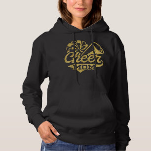 Cheer Mum Biggest Fan Cheerleader Black Yellow Gol Hoodie