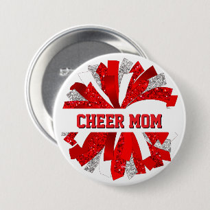 Cheer Mum Button Pin