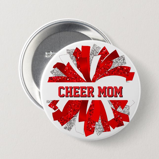 Cheer Mum Button Pin (Front & Back)