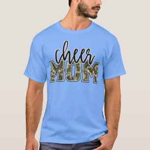 Cheer Mum Camo Funny Cheer Crew Cheerleader Mother T-Shirt