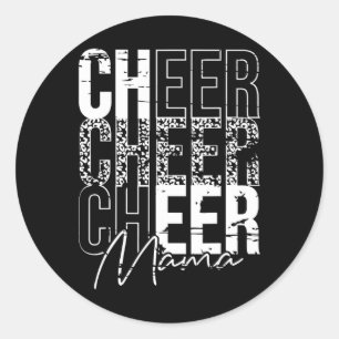 Cheer Mum Cheerleading Mama Mummy Happy Mother's D Classic Round Sticker