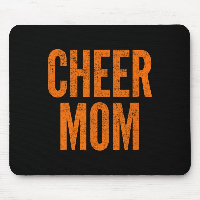 Cheer Mum Cheerleading Matching Parents Orange  Mouse Pad (Front)