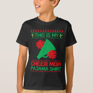 Cheer Mum Christmas Pyjamas Funny Cheerleading T-Shirt