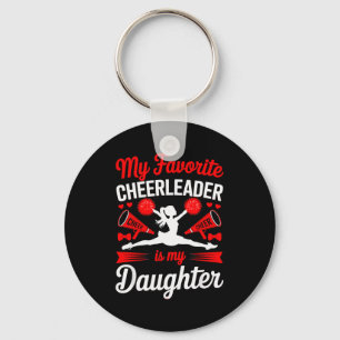 Cheer Mum Dad My Favourite Cheerleader Is My Daugh Key Ring