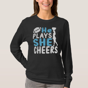 Cheer Mum Football Son Cheerleading Daugher Cheer T-Shirt