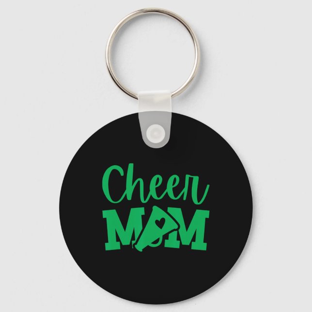 Cheer Mum Green Cheerleading  Key Ring (Front)
