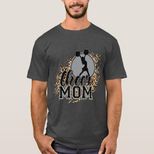 Cheer Mum Leopard Print Womens Proud Cheerleader M T-Shirt