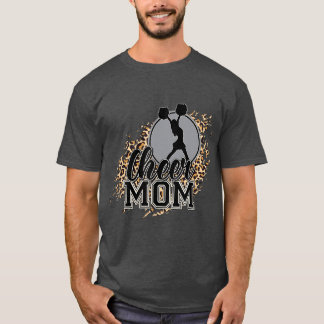 Cheer Mum Leopard Print Womens Proud Cheerleader M T-Shirt