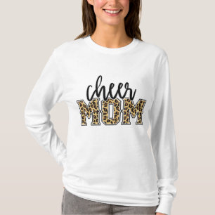 Cheer Mum Leopard Print Womens Proud Cheerleader M T-Shirt