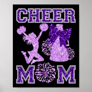 Cheer Mum Mama Bow Sport Cheerleader Cheerleading  Poster