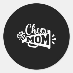 Cheer Mum Of A Cheerleader Mother Cheerleading Mum Classic Round Sticker