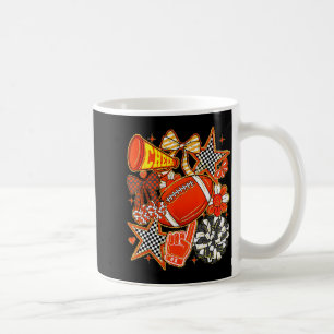 Cheer Mum Orange Cheerleader Game Day Cheer Mama F Coffee Mug