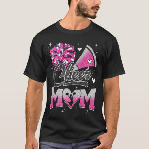 Cheer Mum Pink Cheerleading Footll For Women Graph T-Shirt
