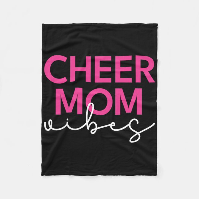Cheer Mum Pink Vibes Cheerleading  Fleece Blanket (Front)