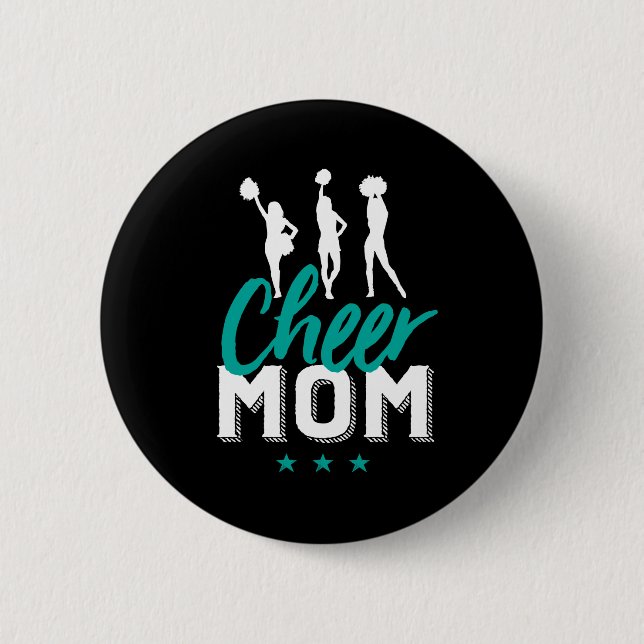 Cheer Mum Proud Mother of Cheerleader Daughter 6 Cm Round Badge (Front)