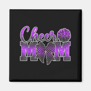 Cheer mum purple cheerleader game day cheer mama magnet