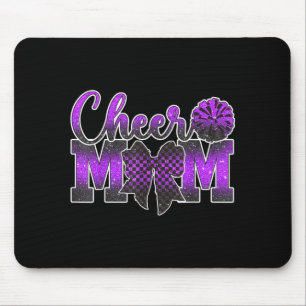 Cheer mum purple cheerleader game day cheer mama mouse pad