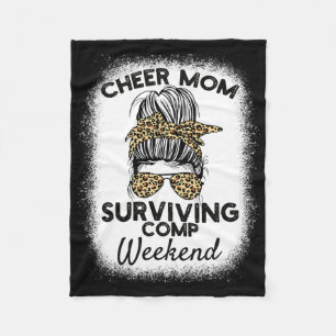 Cheer Mum Surviving Comp Weekend Cheerleading _5  Fleece Blanket