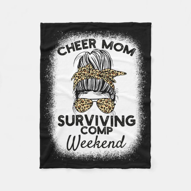 Cheer Mum Surviving Comp Weekend Cheerleading _5  Fleece Blanket (Front)