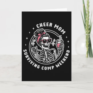 Cheer Mum Surviving Comp Weekend Cheerleading Moth Card