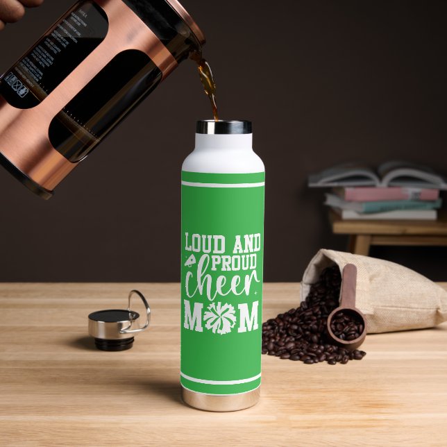 Cheer Mum Water Bottle (Coffee (Rotated))