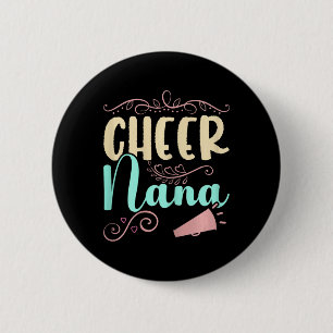 Cheer Nana Cheer Grandma Cheerleading Cheerleader 6 Cm Round Badge