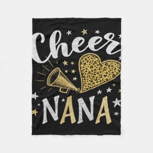 Cheer Nana Energy For The Grandma Who Loves Cheerl Fleece Blanket