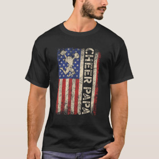 Cheer Papa Funny Cheer Dad Cheerleader Dad America T-Shirt