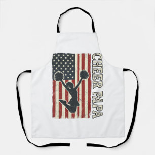 Cheer Papa USA Flag Vintage Cheer Design_1 Apron
