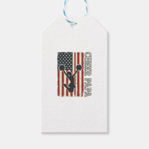 Cheer Papa USA Flag Vintage Cheer Design_1 Gift Tags