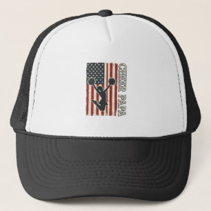 Cheer Papa USA Flag Vintage Cheer Design_1 Trucker Hat