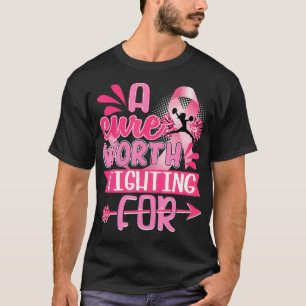 Cheer Pink Ribbon Cheerleading T-Shirt