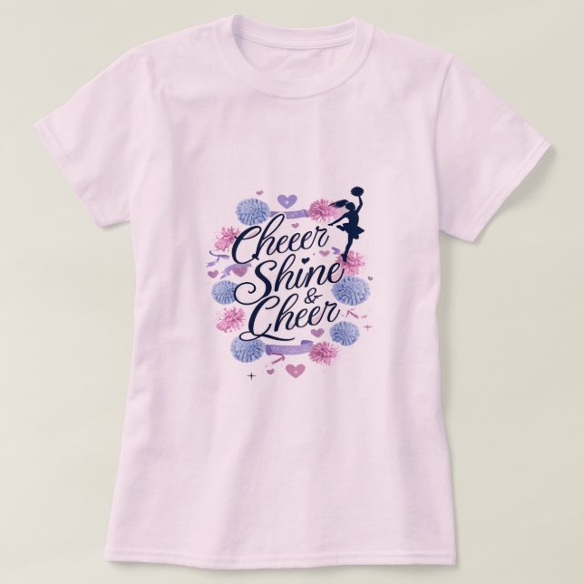 Cheer Queen Tee – Cute & Confident (Design Front)