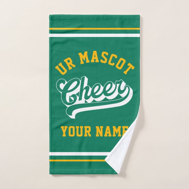 Cheer Script, Custom Name, Cheer Team Personalised Hand Towel (Hand Towel)