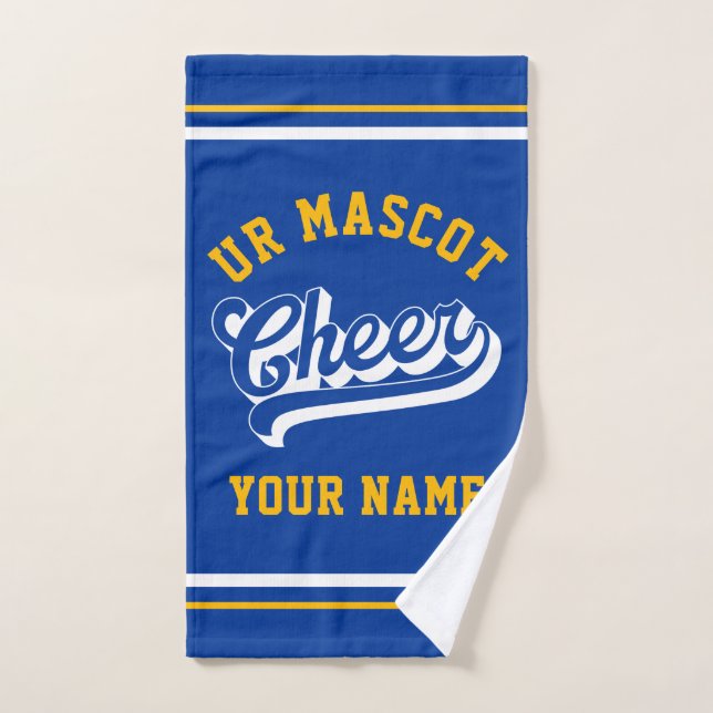 Cheer Script, Custom Name, Cheer Team Personalised Hand Towel (Hand Towel)