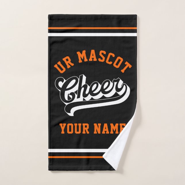 Cheer Script, Custom Name, Cheer Team Personalised Hand Towel (Hand Towel)