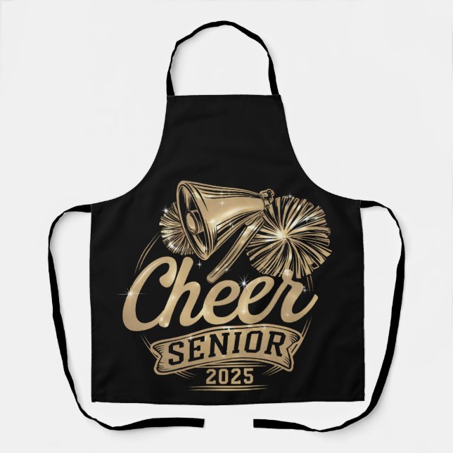 Cheer Senior 2025 Cheerleader Graduation Class Of Apron (Front)