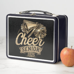 Cheer Senior 2025 Cheerleader Graduation Class Of Metal Lunch Box