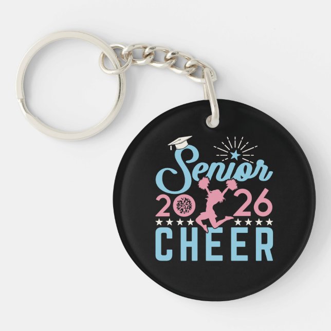 Cheer Senior 2026 Graduating Cheerleader Key Ring (Front)