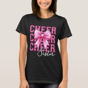 Cheer sister cheerleader coquette bow sister T-Shirt